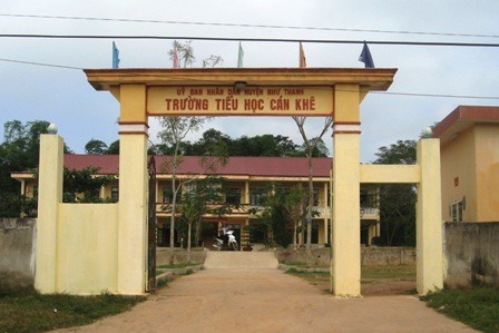 Điểm trường chính của Trường Tiểu học xã Cán Khê (huyện Như Thanh, Thanh Hóa).
